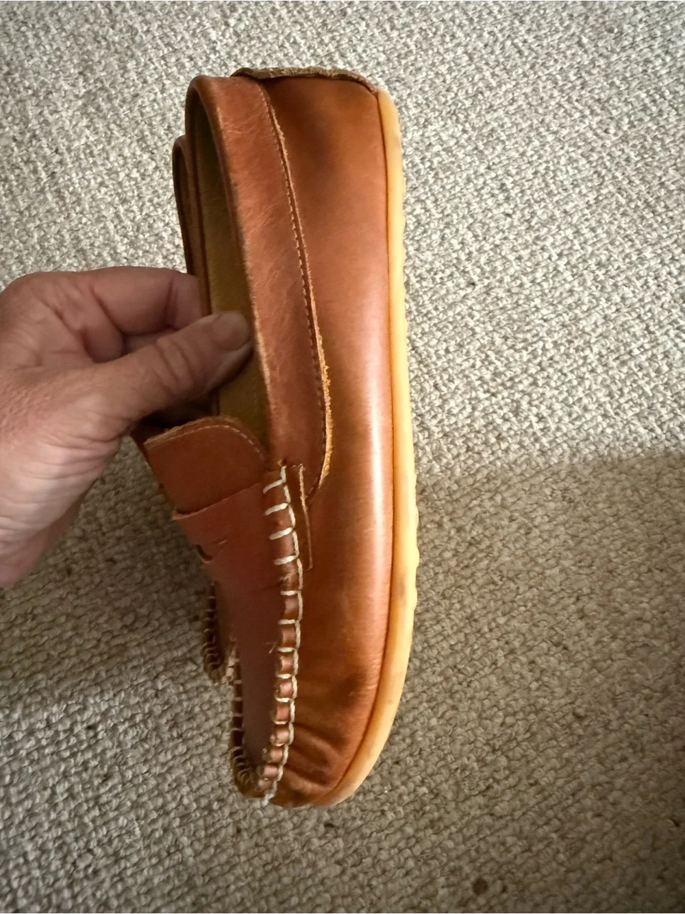 Elephantito Tan/Brown Leather Penny Loafers for Kids